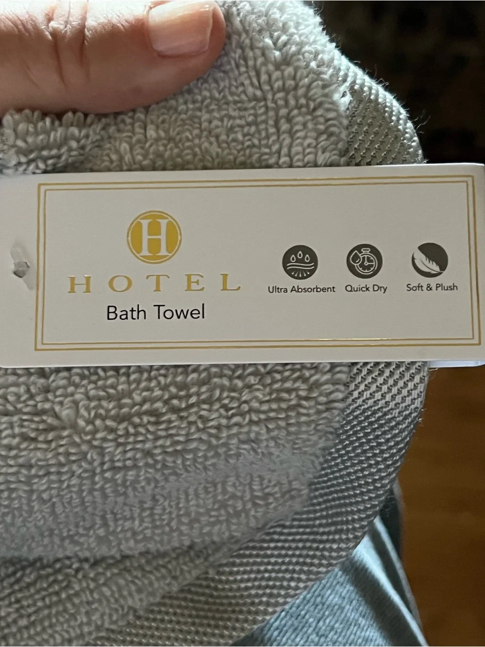 Hotel Collection Light Gray Plush Bath Towel - Soft Absorbent Home Accent 30x54
